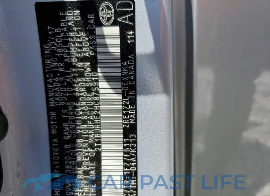 2T1BURHE2HC875910# 13
