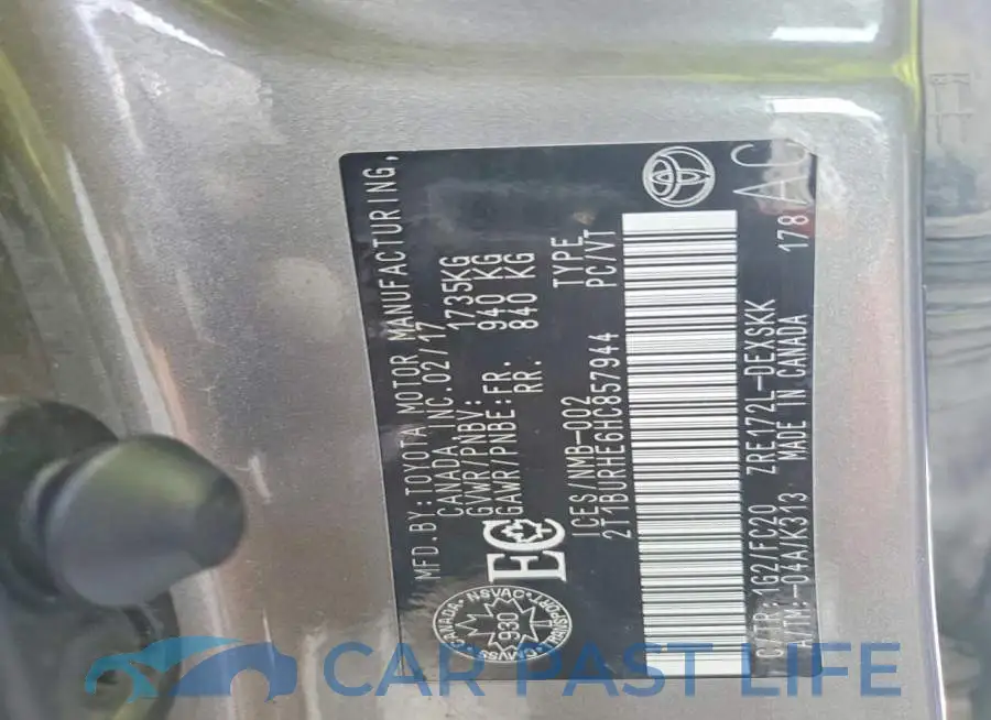 2T1BURHE6HC857944# 13