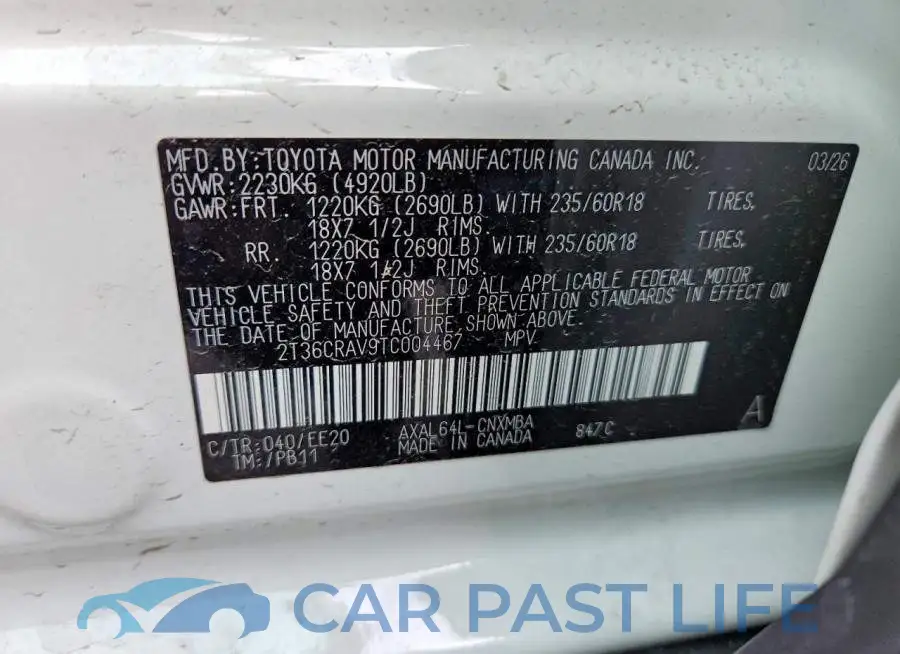 2T36CRAV9TC004467# 13