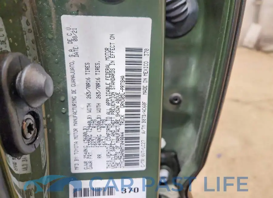 3TYCZ5AN8MT049044# 12