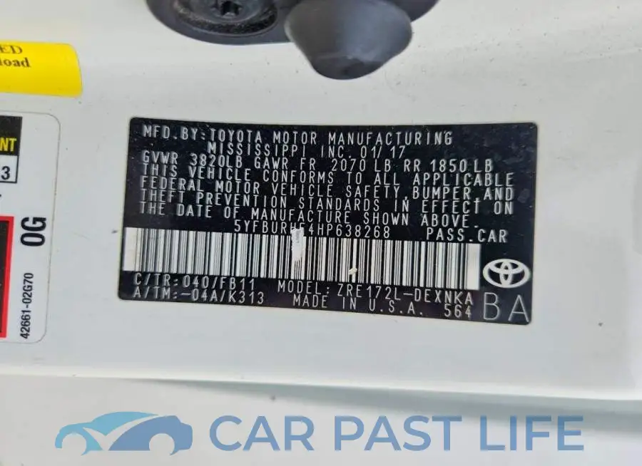 5YFBURHE4HP638268# 13