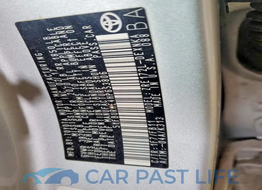 5YFBURHE4HP653806# 12