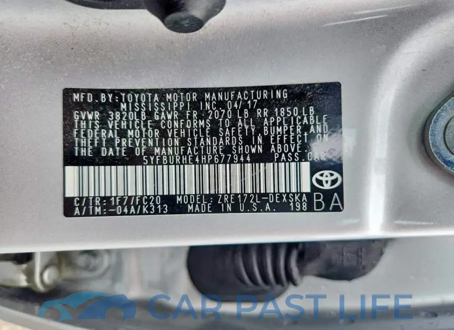 5YFBURHE4HP677944# 12