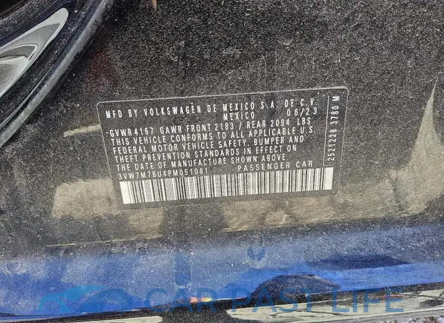 3VW7M7BU4PM051081# 12