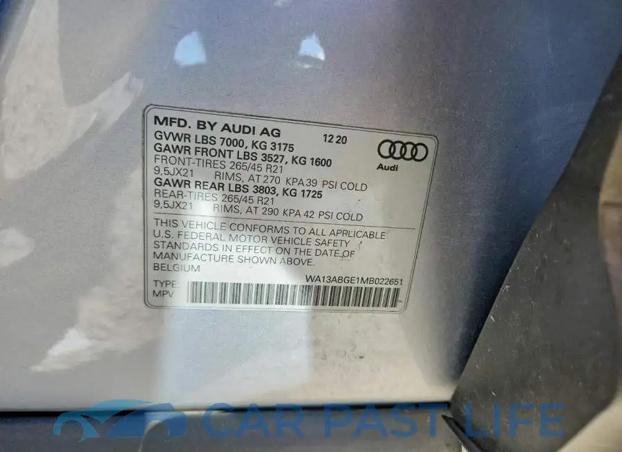 WA13ABGE1MB022651# 13