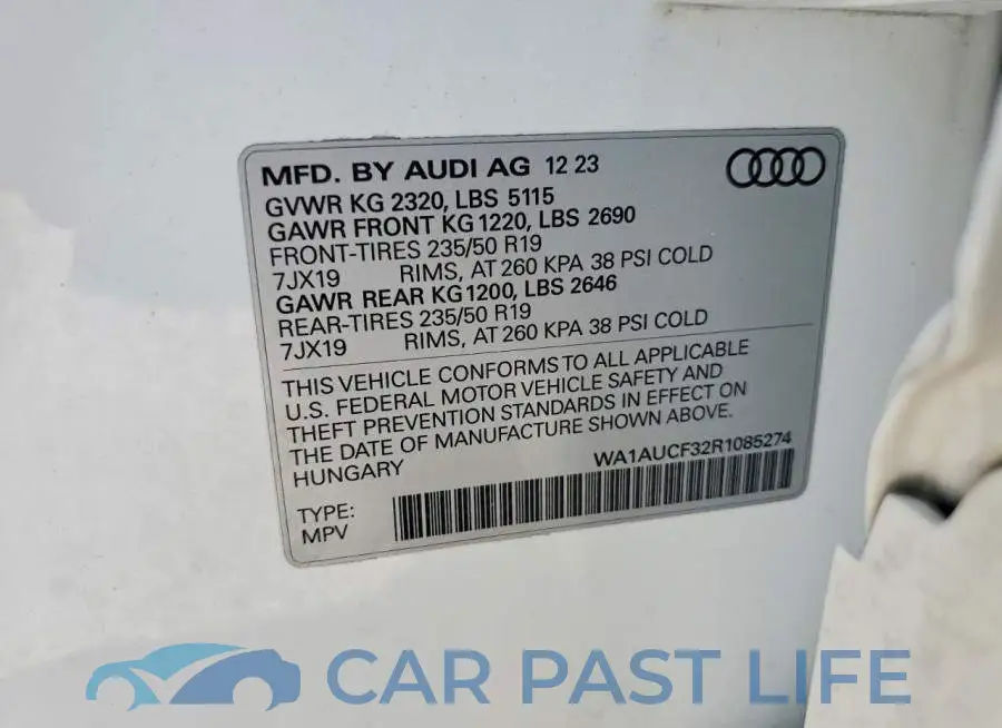 WA1AUCF32R1085274# 13