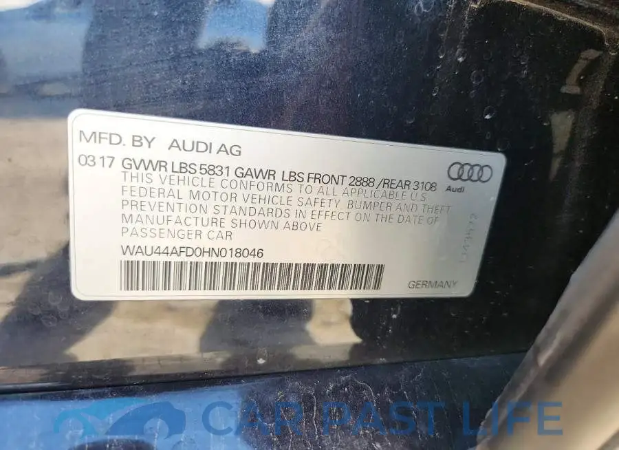 WAU44AFD0HN018046# 12
