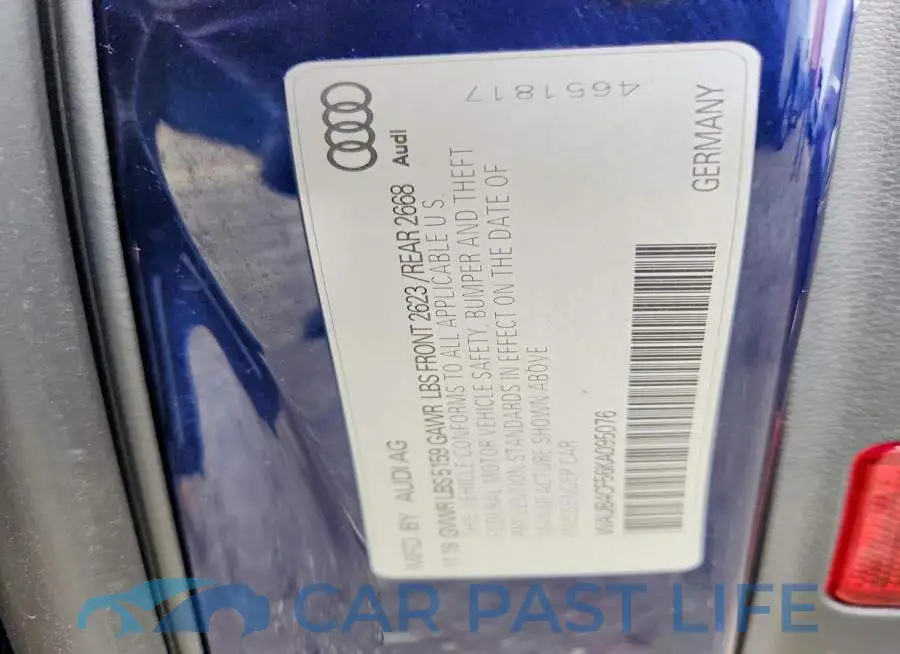 WAUB4CF56KA095076# 12
