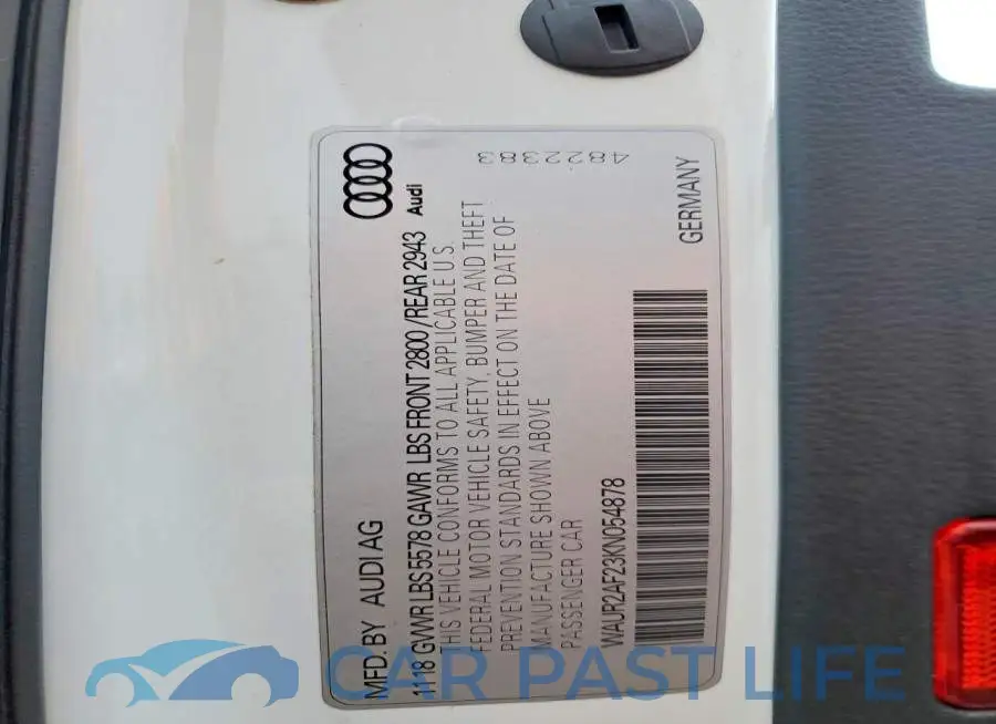 WAUR2AF23KN054878# 12