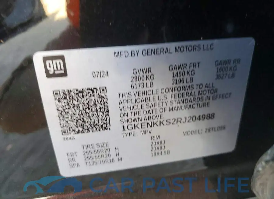 1GKENKKS2RJ204988# 13