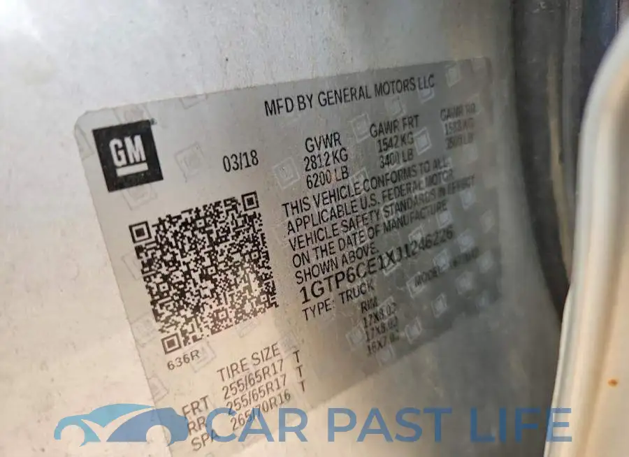 1GTP6CE1XJ1246226# 12