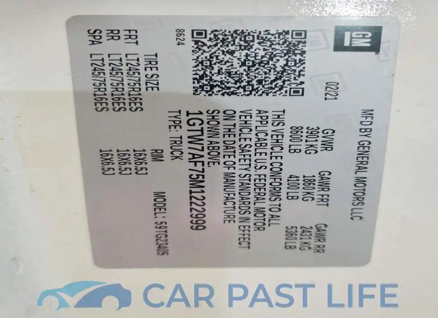 1GTW7AF75M1222999# 13