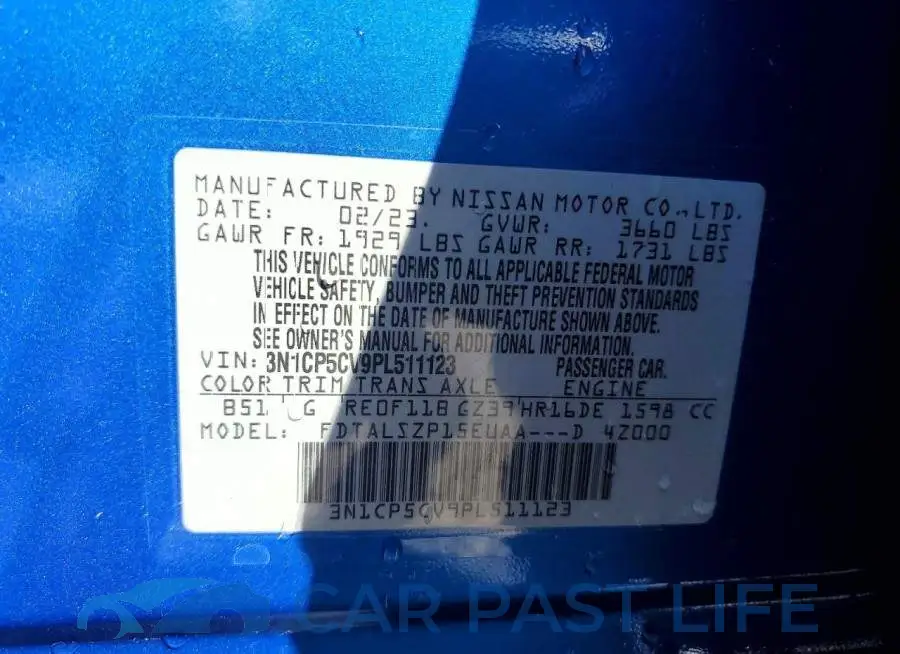 3N1CP5CV9PL511123# 14