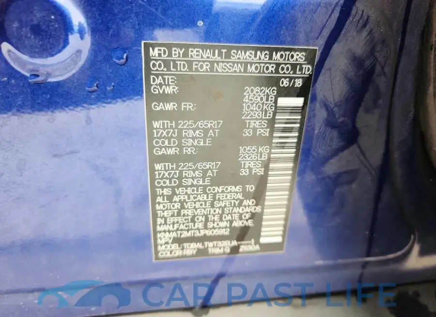 KNMAT2MT3JP605912# 13