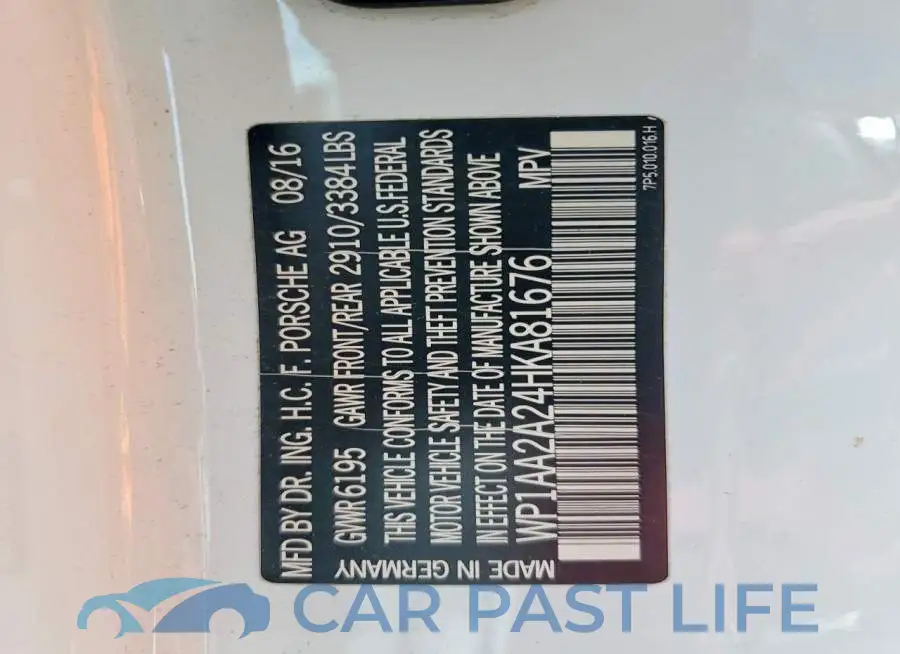 WP1AA2A24HKA81676# 13