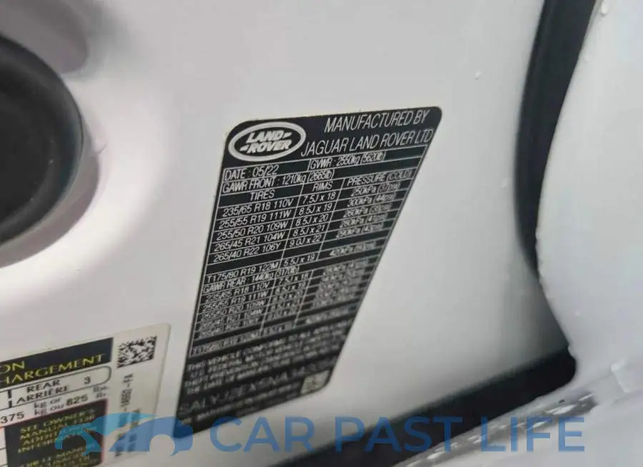 SALYJ2EX5NA342054# 10