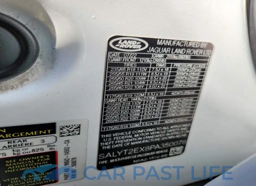 SALYT2EX8PA350078# 13