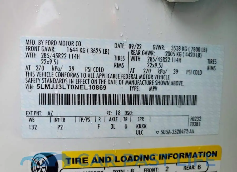 5LMJJ3LT0NEL10869# 14