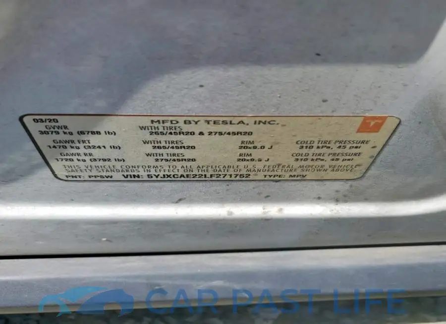 5YJXCAE22LF271752# 12