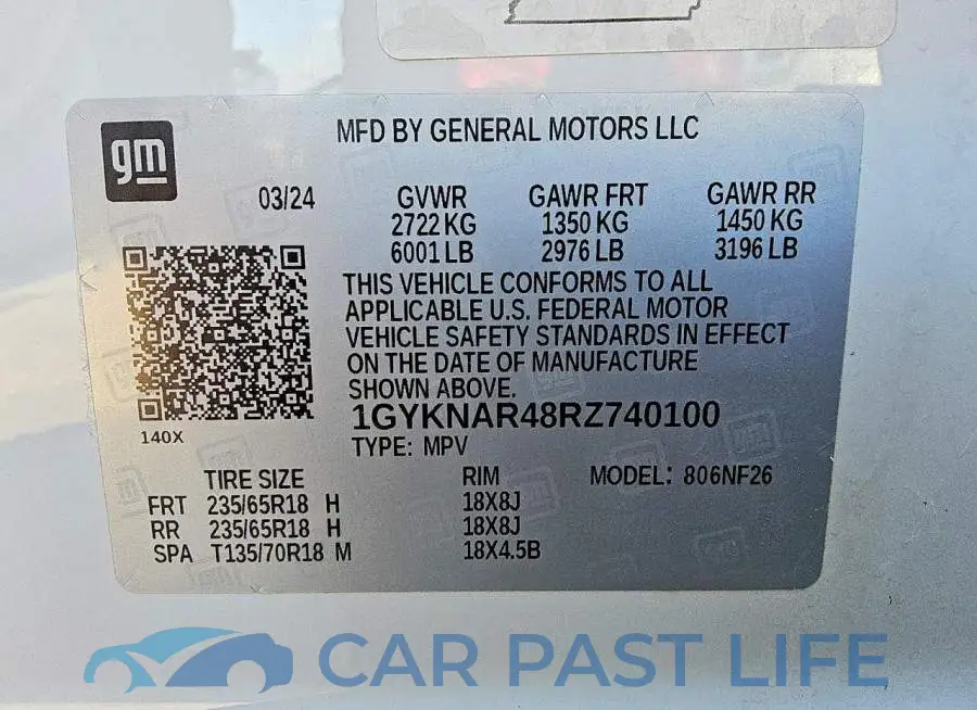 1GYKNAR48RZ740100# 13