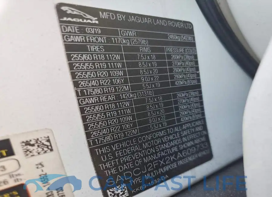 SADCJ2FX2KA609733# 13