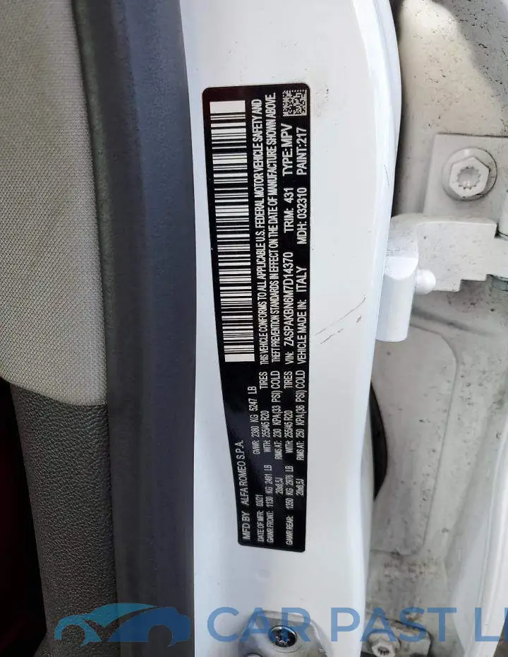 ZASPAKBN6M7D14370# 14