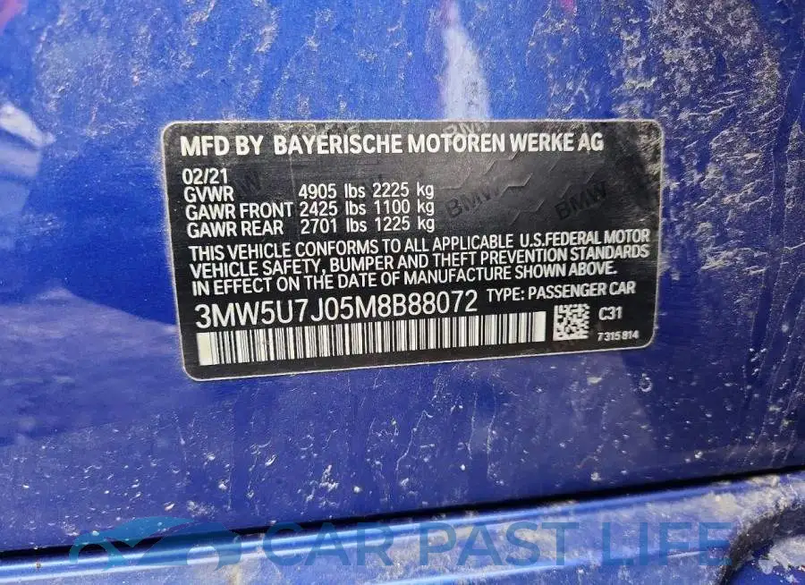 3MW5U7J05M8B88072# 12
