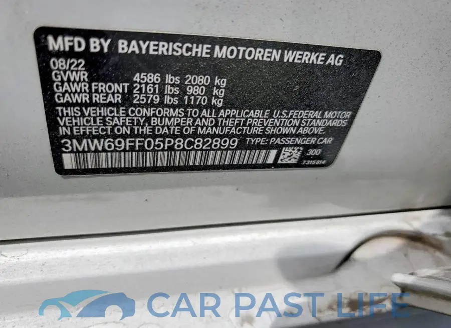 3MW69FF05P8C82899# 12