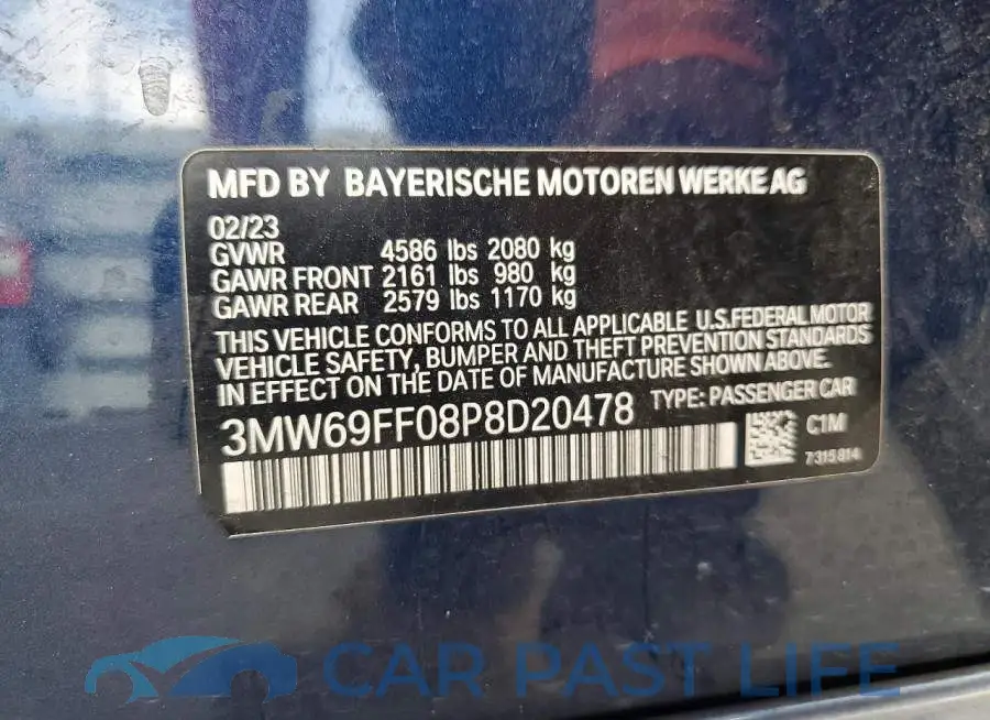 3MW69FF08P8D20478# 12