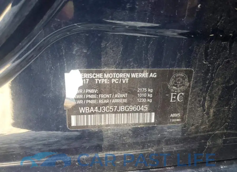 WBA4J3C57JBG96045# 12