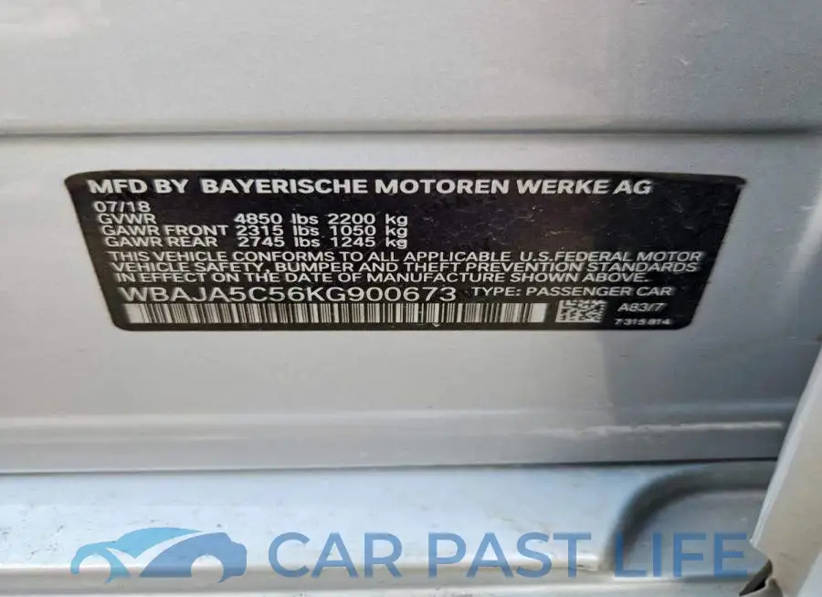 WBAJA5C56KG900673# 12