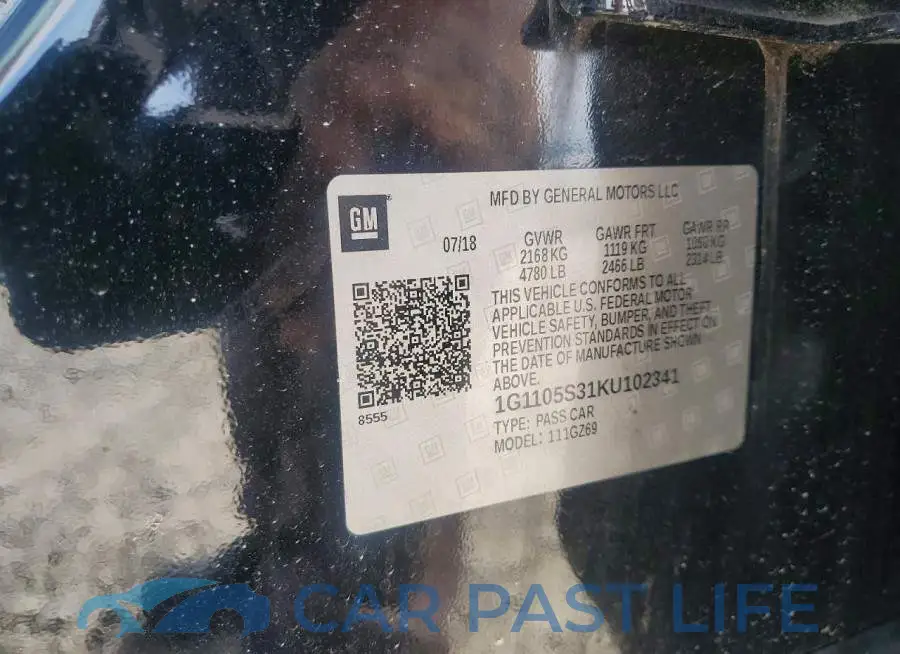 1G1105S31KU102341# 12