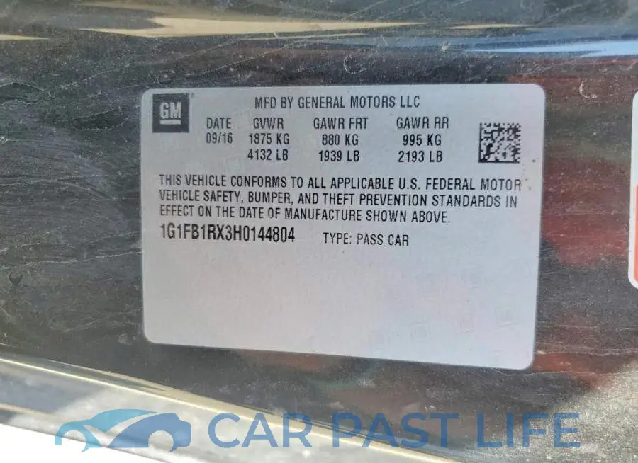 1G1FB1RX3H0144804# 12