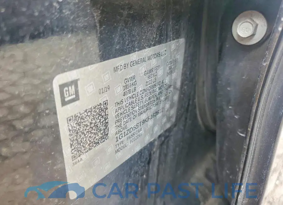 1G1ZD5ST9KF163612# 12