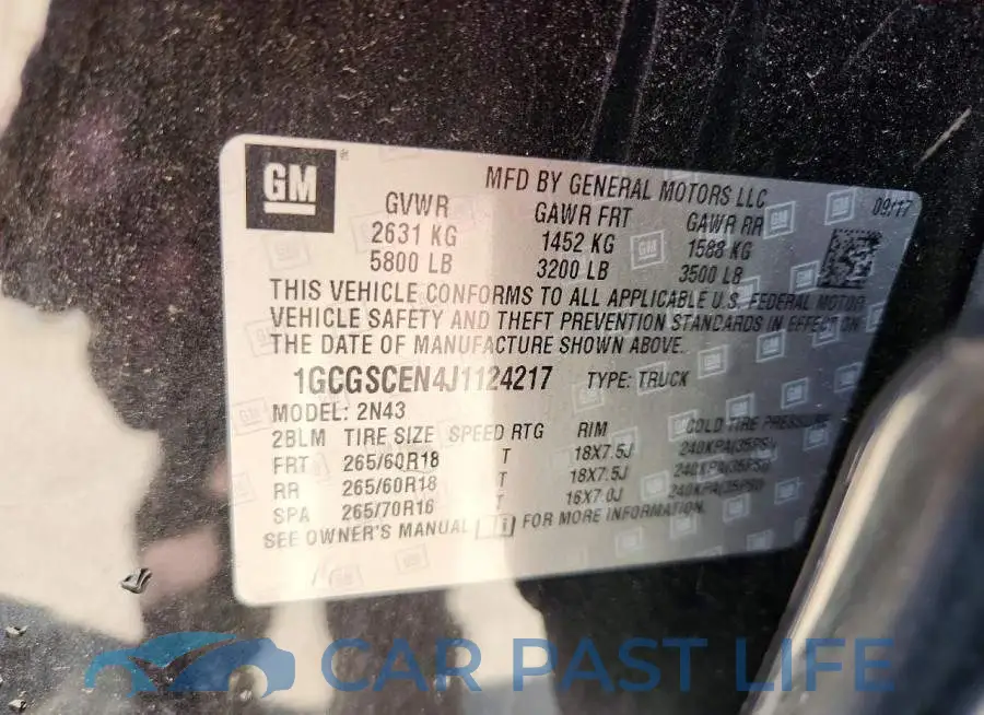 1GCGSCEN4J1124217# 12