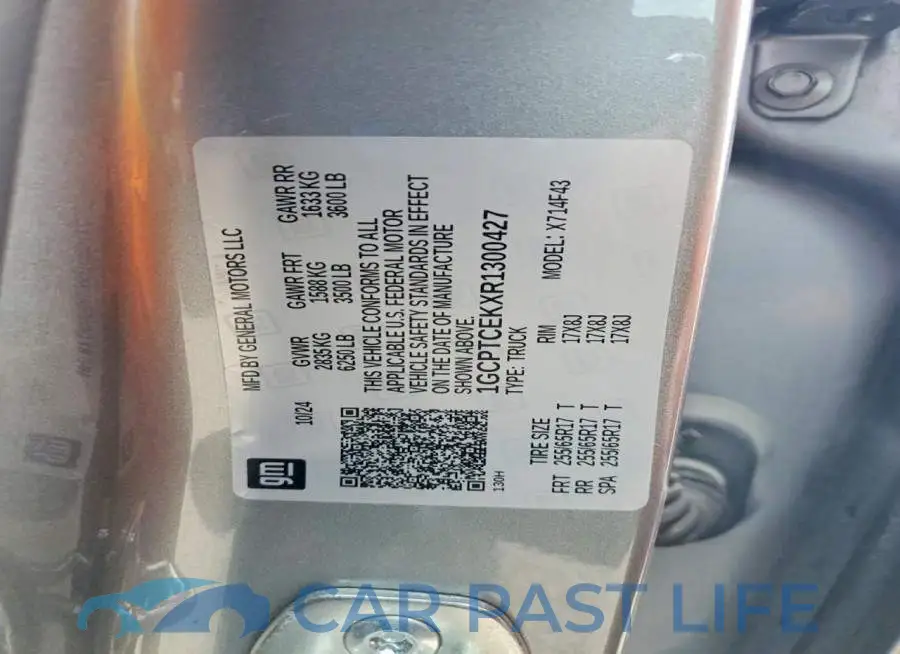 1GCPTCEKXR1300427# 12