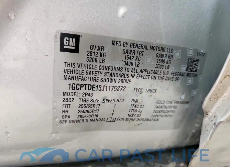 1GCPTDE13J1175272# 12