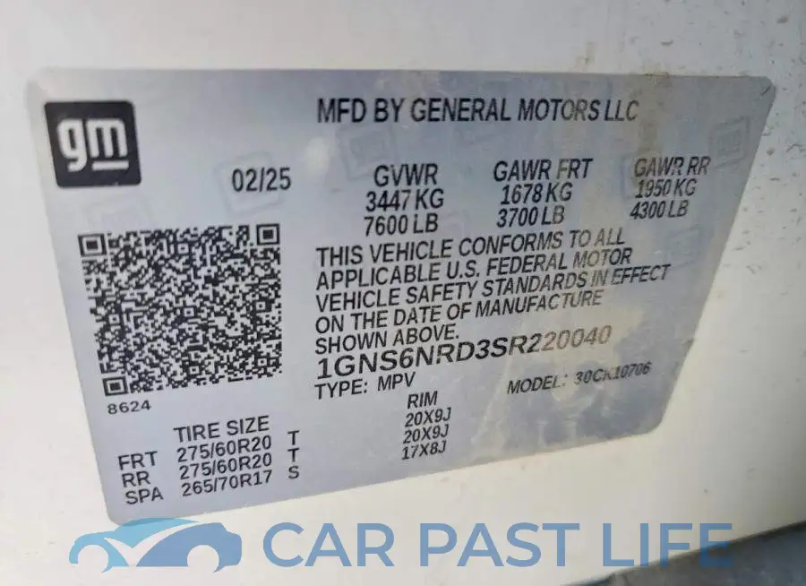 1GNS6NRD3SR220040# 13