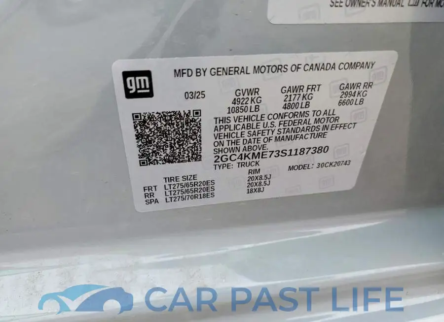 2GC4KME73S1187380# 12