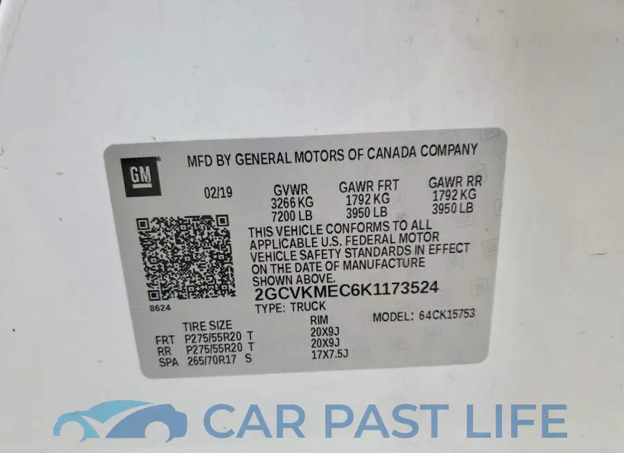 2GCVKMEC6K1173524# 12