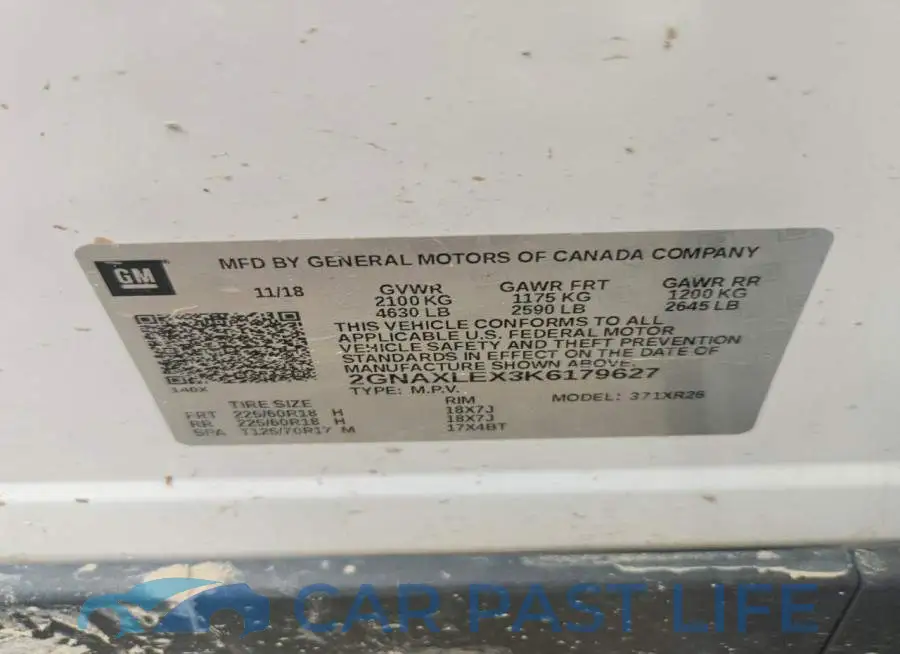 2GNAXLEX3K6179627# 14