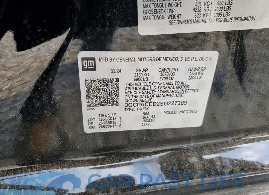 3GCPACED2SG227309# 13