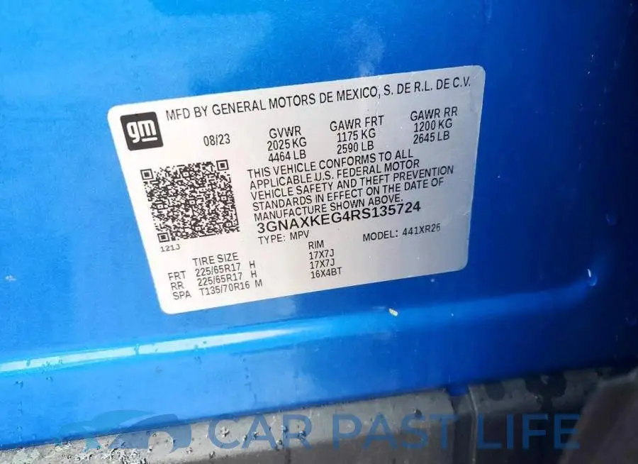 3GNAXKEG4RS135724# 13