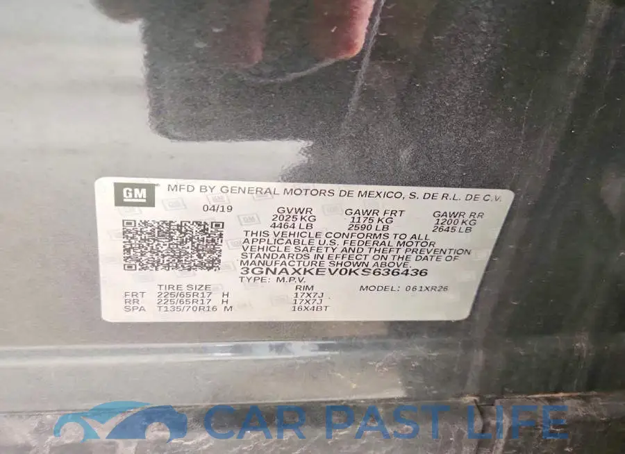 3GNAXKEV0KS636436# 13