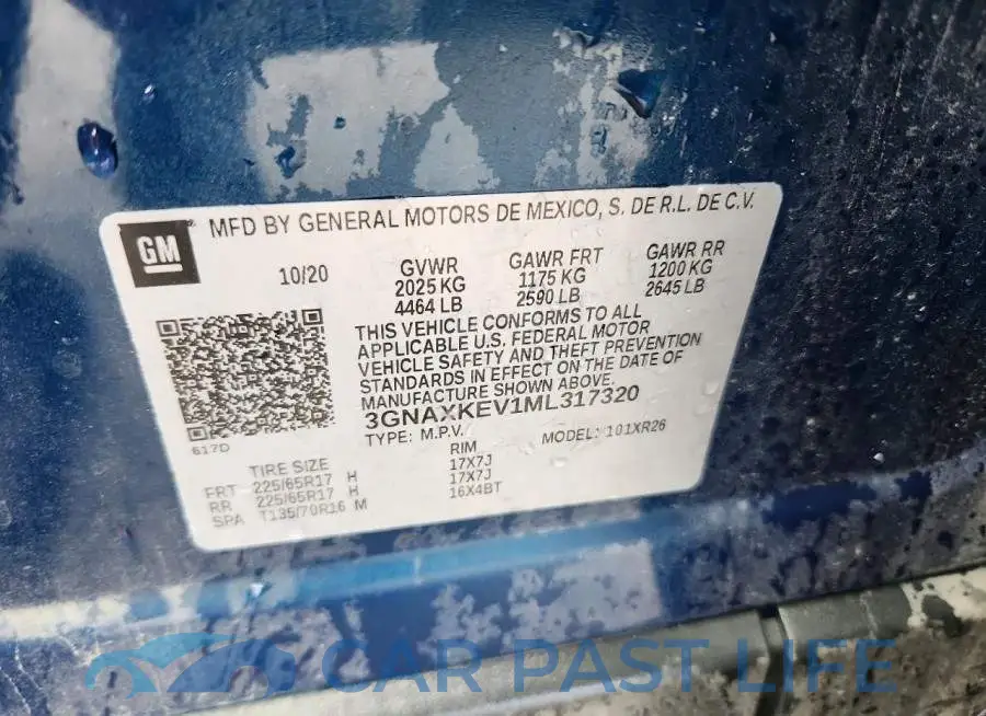 3GNAXKEV1ML317320# 13