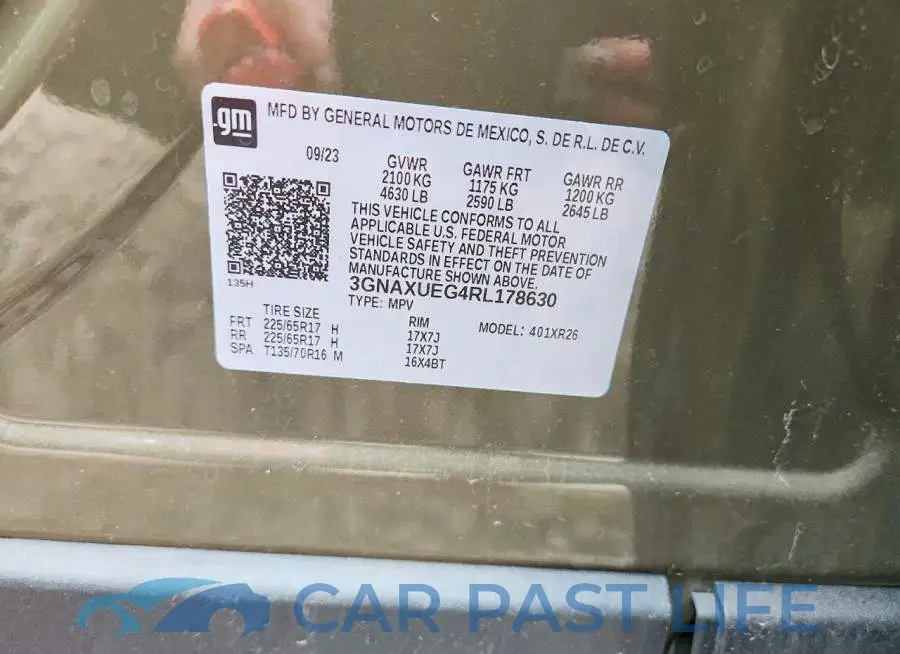 3GNAXUEG4RL178630# 14