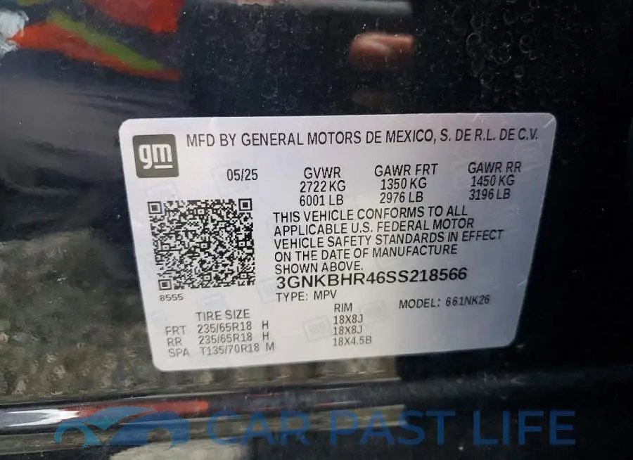 3GNKBHR46SS218566# 13