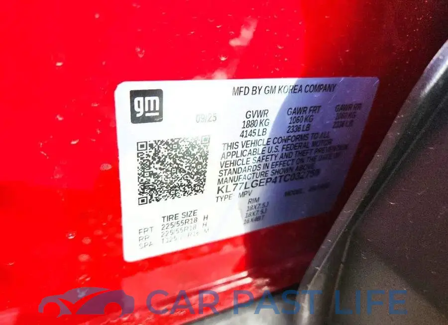 KL77LGEP4TC032759# 13