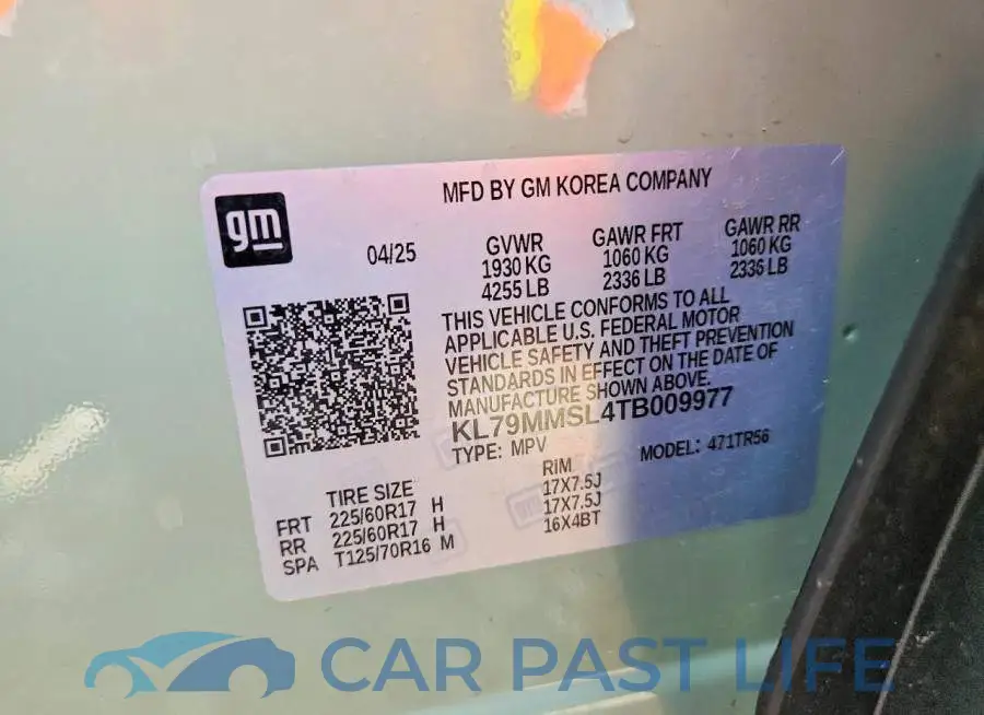 KL79MMSL4TB009977# 13