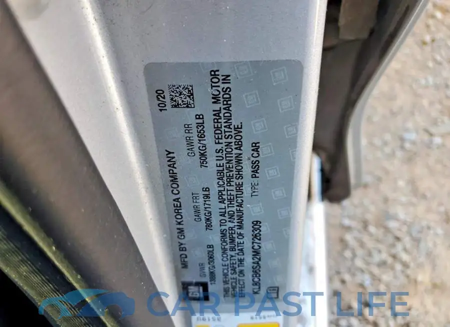 KL8CB6SA2MC726309# 12